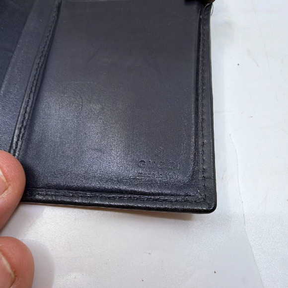 Gucci Continental Flap Black GG Monogram Canvas Leather Wall - Picture 6 of 8